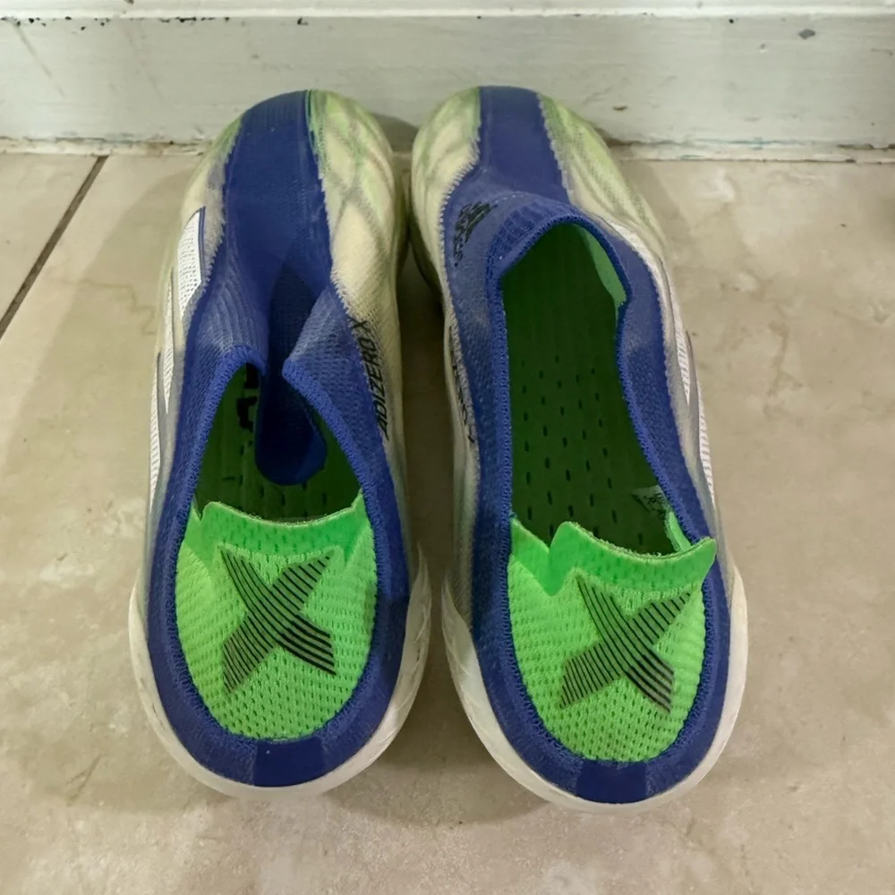 Adidas Blue and Green Soccer Cleats